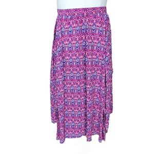 Hollister Skirt Pink and Blue Bohemian Style Size S Small Geometric Pattern